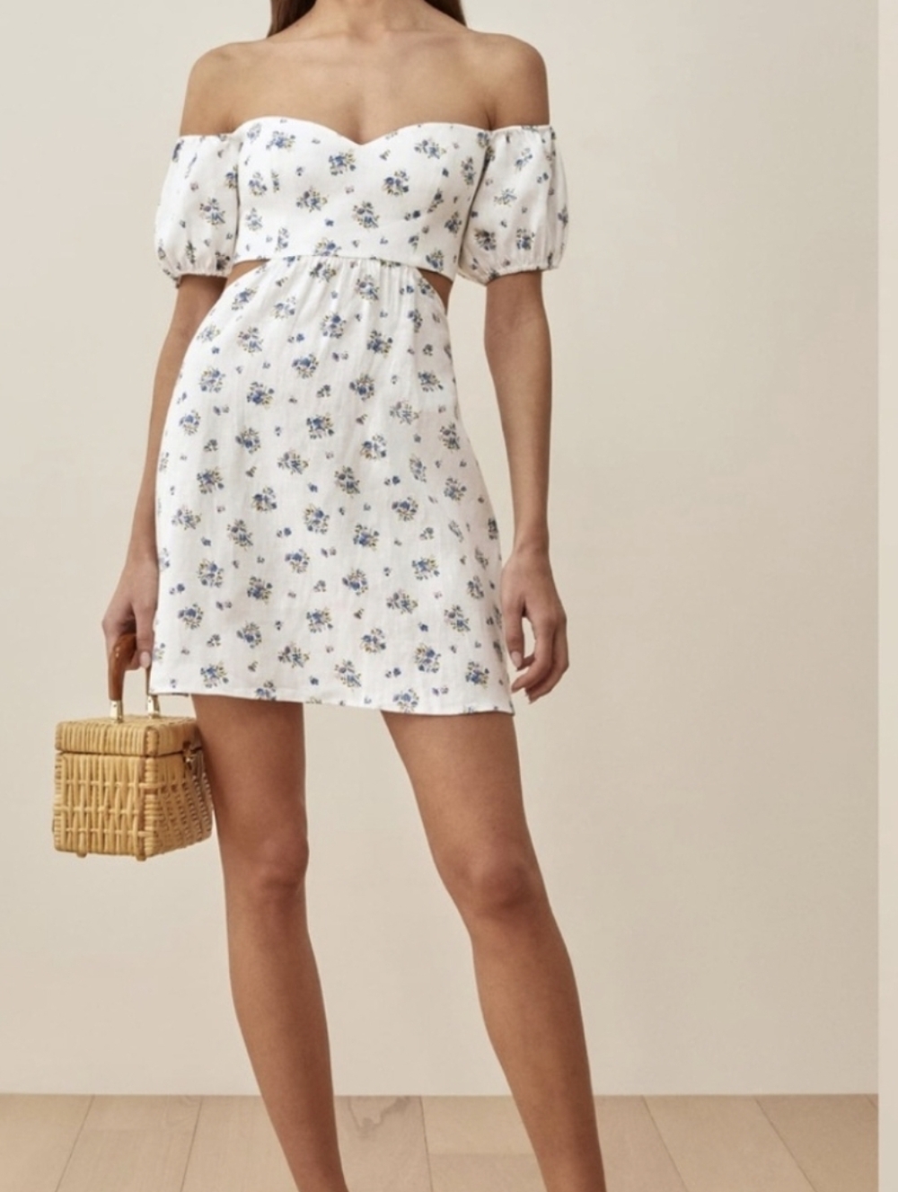 Reformation Emilia Linen Dress Blaire